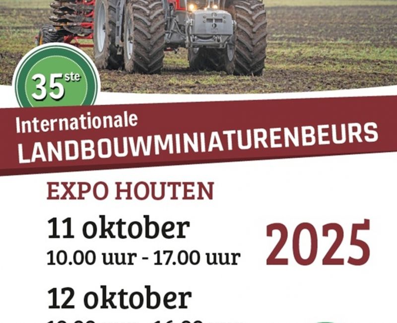 Inschrijven standhouders Landbouwminiaturenbeurs Houten