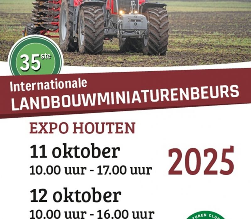 Inschrijven standhouders Landbouwminiaturenbeurs Houten