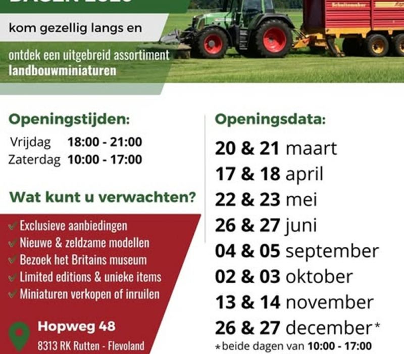 Open winkeldagen Poppema, Rutten