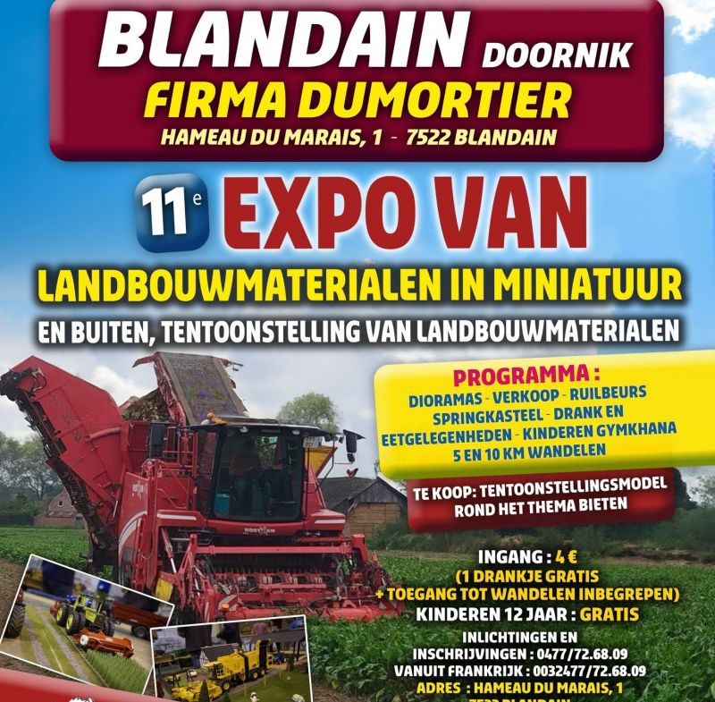 Landbouwminiaturenbeurs en expositie Blandain, Doornik, België