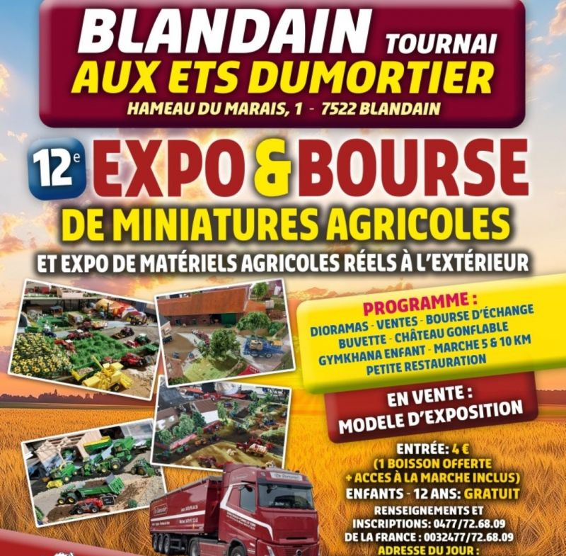 Landbouwminiaturenbeurs en expositie Blandain, Doornik, België