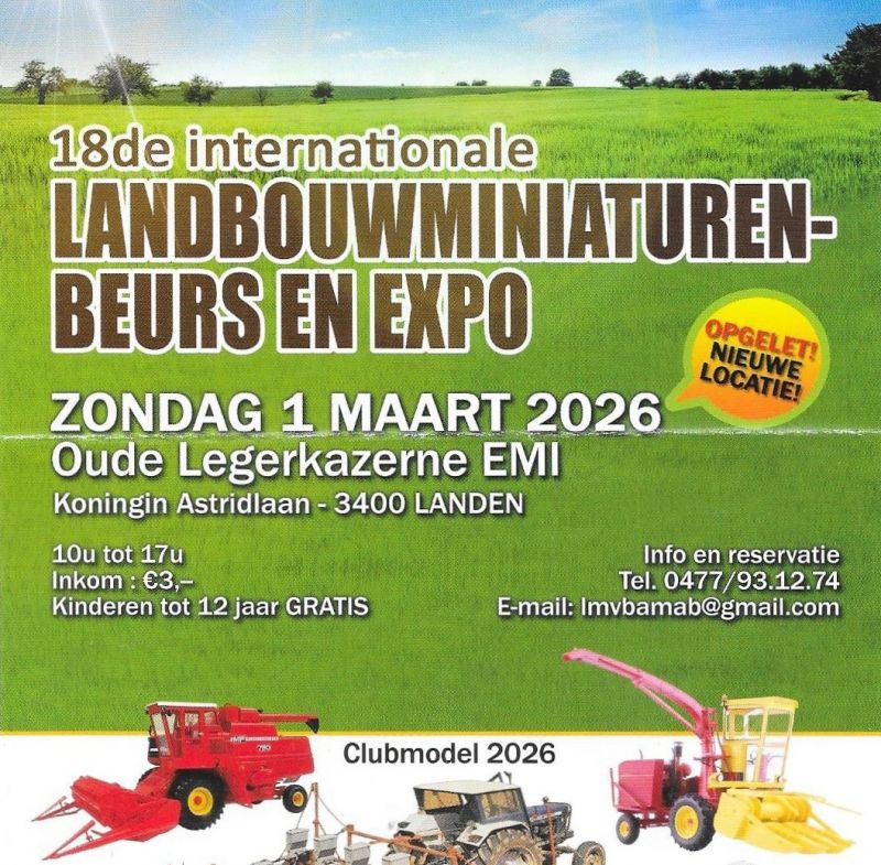 18e Internationale Landbouwminiaturenbeurs en Expo LMVB/AMAB