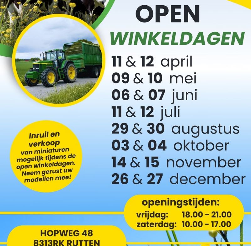 Open winkeldagen Poppema, Rutten
